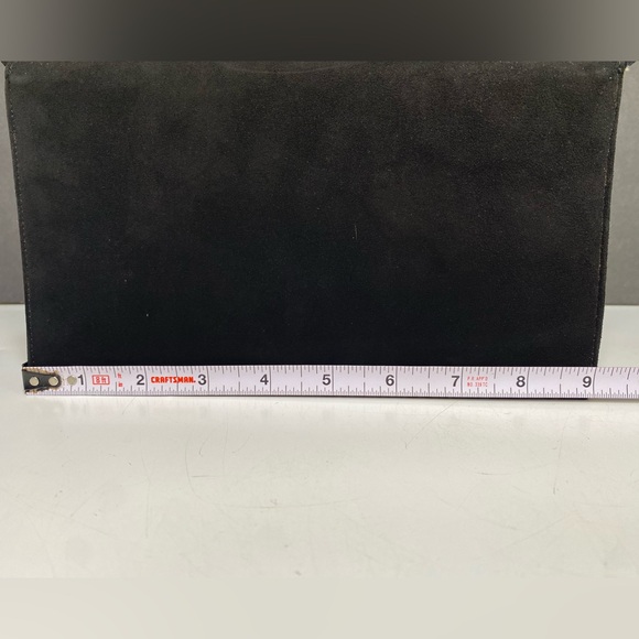 Vintage 1960's Coblentz Original Black Suede Purse Bag 9x 5.5 x2 Artichoke Clasp - Picture 7 of 14